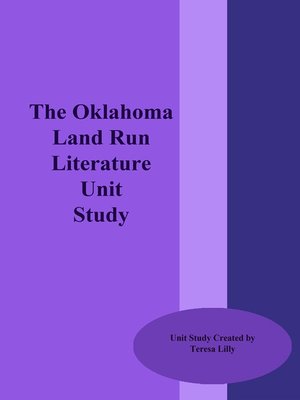 cover image of The Oklahoma Land Run History Literature Unit Study